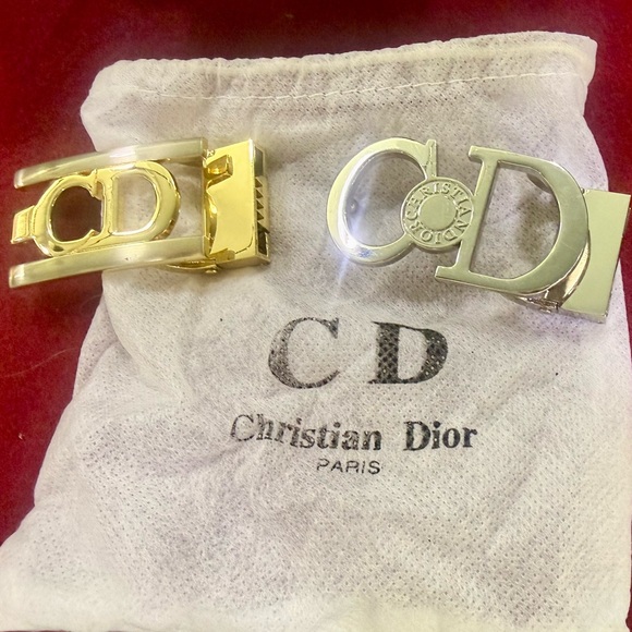 Vintage Oblique Monogram Belt Set with Gold & Silver CD Buckles - Picture 3 of 8